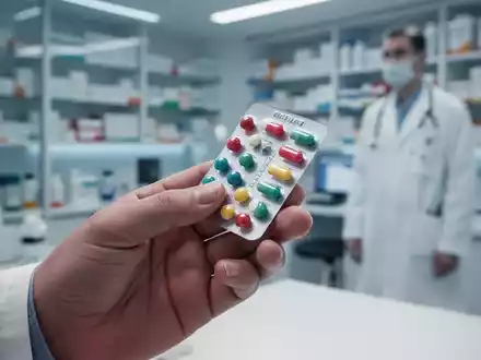Eine Hand hält eine Blisterpackung mit verschiedenen Medikamenten in einer modernen medizinischen Umgebung. - Foto: über boerse-global.de