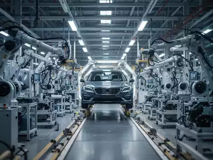 Moderne Produktionshalle eines Automobilzulieferers mit Industrieanlagen und Montagelinien. - Foto: über boerse-global.de