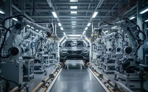 Moderne Produktionshalle eines Automobilzulieferers mit Industrieanlagen und Montagelinien. - Foto: über boerse-global.de