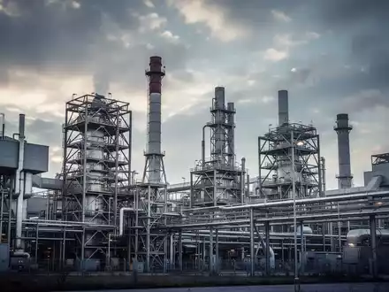 Moderne Industrieanlagen vor dramatischem Himmel als Symbol für regulatorische Herausforderungen bei Klimaschutzvorgaben. - Foto: über boerse-global.de