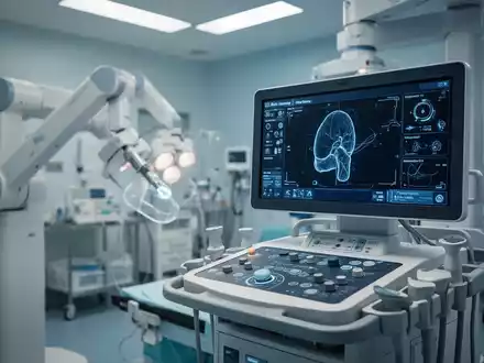 Moderne roboterassistierte Operationskonsole in einer urologischen Fachklinik für Prostatabehandlungen. - Foto: über boerse-global.de
