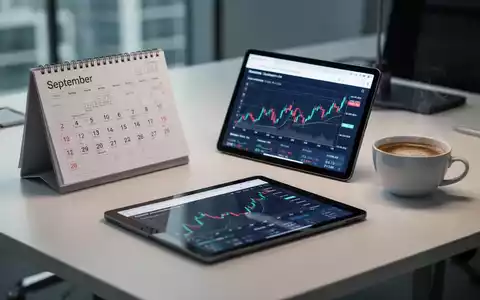 Ein Schreibtisch mit Kalender und digitalem Tablet, das Finanzgrafiken zeigt, symbolisiert die Wahloption bei der Sonderzahlung. - Foto: über boerse-global.de