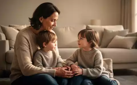 Ein Elternteil und ein Kind in einer warmen, unterstützenden Interaktion in einem Wohnzimmer. - Foto: über boerse-global.de