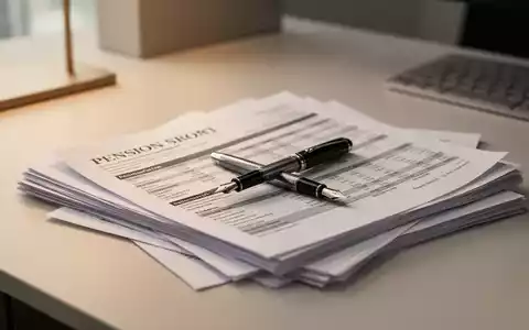 Ein Schreibtisch mit Rentenunterlagen und einem Füllfederhalter als Symbol für die Rentenreform. - Foto: über boerse-global.de