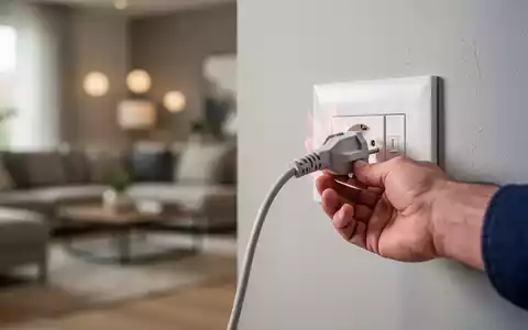 Ein von der Steckdose getrenntes Stromkabel in einem modernen Wohnraum als Maßnahme zur Brandschutzprävention. - Foto: über boerse-global.de