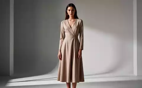 Minimalistisches Midi-Kleid mit klaren Schnitten in einer modernen, hellen Umgebung. - Foto: über boerse-global.de
