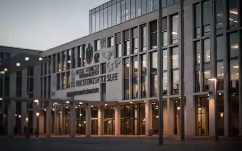Ein modernes Parlamentsgebäude in Deutschland bei Dämmerung, das eine sachliche und ernste politische Atmosphäre vermittelt. - Foto: über boerse-global.de