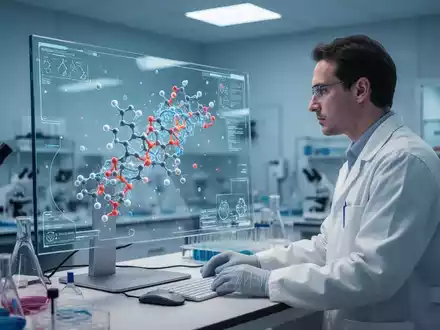 Ein Wissenschaftler analysiert molekulare Strukturen in einem modernen medizinischen Labor für Depressionsforschung. - Foto: über boerse-global.de