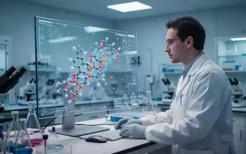 Ein Wissenschaftler analysiert molekulare Strukturen in einem modernen medizinischen Labor für Depressionsforschung. - Foto: über boerse-global.de