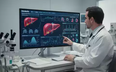 Medizinisches Fachpersonal bei der Analyse von Leberdaten auf einem Monitor zur Früherkennung metabolischer Risiken. - Foto: über boerse-global.de