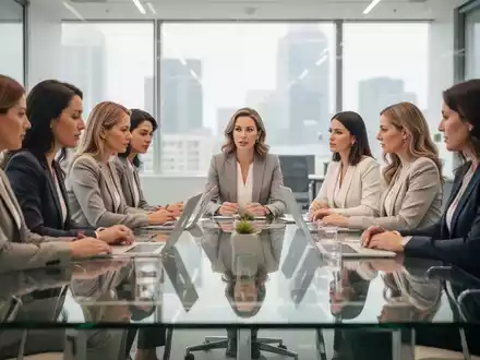 Professionelle Büroumgebung mit einer Gruppe von Frauen bei der Arbeit, die betriebliche Gesundheitsförderung symbolisiert. - Foto: über boerse-global.de