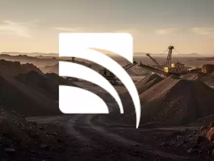 Abstrakte Darstellung einer Goldmine in einer Wüstenlandschaft bei Sonnenuntergang - Foto: über boerse-global.de