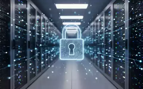 Serverraum mit digitaler Sicherheitsgrafik zur Veranschaulichung von TLS/SSL-Zertifikats-Widerrufen. - Foto: über boerse-global.de