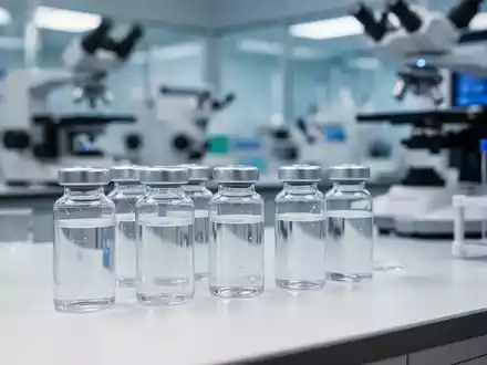 Moderne Laborumgebung mit Glasfläschchen für die pharmazeutische Wirkstoffforschung und chemische Synthese. - Foto: über boerse-global.de