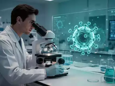 Wissenschaftler bei der mikroskopischen Analyse molekularer Zellstrukturen in einem modernen medizinischen Forschungslabor. - Foto: über boerse-global.de