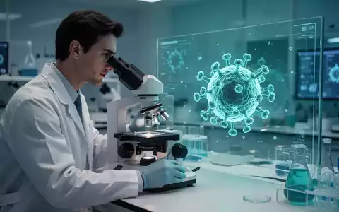 Wissenschaftler bei der mikroskopischen Analyse molekularer Zellstrukturen in einem modernen medizinischen Forschungslabor. - Foto: über boerse-global.de
