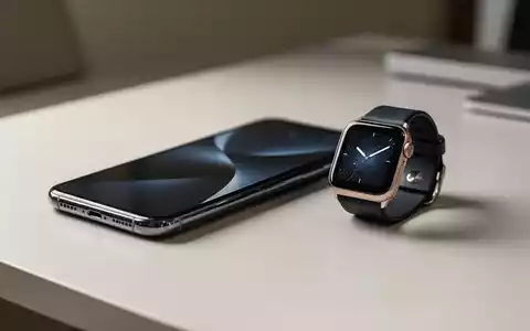 Ein hochwertiges Smartphone und eine Smartwatch elegant auf einer sauberen, modernen Schreibtischoberfläche arrangiert. - Foto: über boerse-global.de