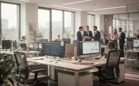 Modernes Großraumbüro in Bremen mit hellen Arbeitsplätzen und professioneller Atmosphäre. - Foto: über boerse-global.de