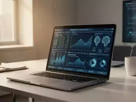 Moderner Büroarbeitsplatz mit Laptop und juristischer Datenanalyse zur Veranschaulichung des Fachkräftebedarfs. - Foto: über boerse-global.de