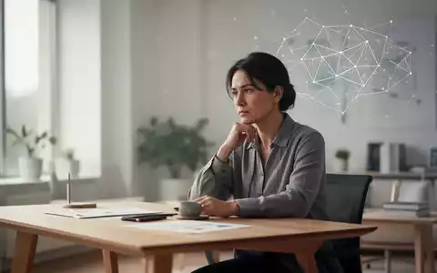 Eine nachdenkliche Person am Schreibtisch in einem modernen Büro, die sich mit mentaler Klarheit und Fokus beschäftigt. - Foto: über boerse-global.de