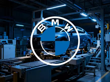 Industrielle Montagehalle einer Automobilfabrik in kühler, atmosphärischer Beleuchtung. - Foto: über boerse-global.de