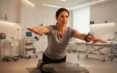 Eine Person führt in einer modernen, hellen Umgebung gezielte therapeutische Bewegungsübungen zur Gesundheitsförderung durch. - Foto: über boerse-global.de