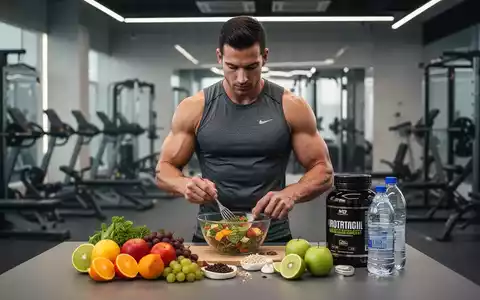 Ein Sportler bereitet nach dem Training eine gesunde Mahlzeit in einer modernen Küche zu, Fokus auf frische Nährstoffe. - Foto: über boerse-global.de