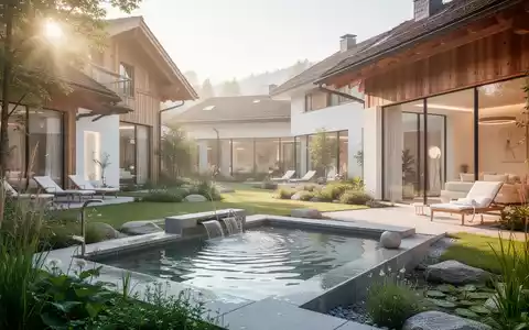 Modernes Gesundheitszentrum in Bad Wörishofen mit Kneipp-Becken und Gartenanlage in einer hellen, professionellen Umgebung. - Foto: über boerse-global.de