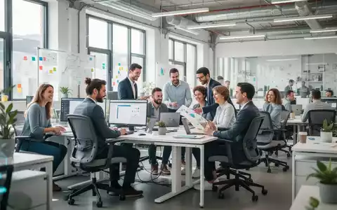 Menschen arbeiten gemeinsam in einem modernen, barrierefreien und hellen Arbeitsumfeld. - Foto: über boerse-global.de