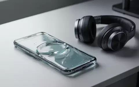 Smartphone mit modernem Liquid-Glass-Interface neben Premium-Kopfhörern auf einem sauberen Schreibtisch. - Foto: über boerse-global.de