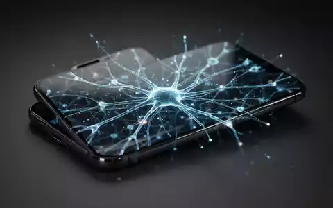 Hochwertiges Smartphone-Display mit abstrakter neuronaler Netzwerk-Visualisierung für KI-Integration. - Foto: über boerse-global.de