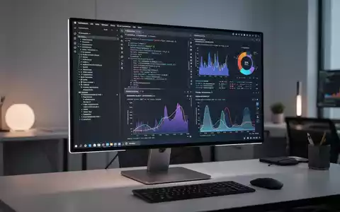 Moderne professionelle Workstation mit Linux-Desktop, Code und Datenvisualisierungen. - Foto: über boerse-global.de