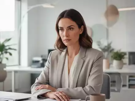 Eine fokussierte Frau in einer hellen, modernen Büroumgebung, die kognitive Leistungsfähigkeit symbolisiert. - Foto: über boerse-global.de