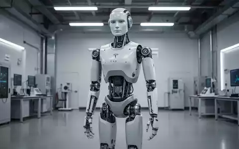 Ein hochmoderner humanoider Roboter steht in einer technologischen Laborumgebung vor einem verschwommenen Hintergrund. - Foto: über boerse-global.de