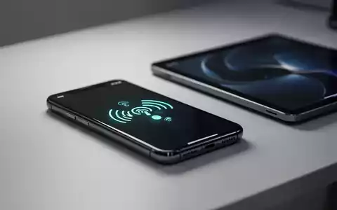 Zwei moderne Smartphones liegen auf einem Schreibtisch, symbolisch für den kabellosen Datentransfer zwischen Betriebssystemen. - Foto: über boerse-global.de
