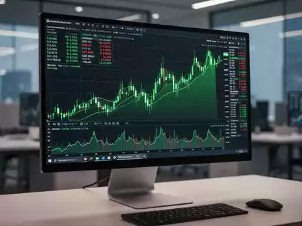 Digitale Aktienkurse und Finanzdaten auf einem Monitor zur Visualisierung von Börseninvestitionen. - Foto: über boerse-global.de