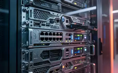 Industrielle Server-Hardware in einem modernen Rechenzentrum mit Fokus auf robuste Gehäuse und Netzwerkanschlüsse. - Foto: über boerse-global.de