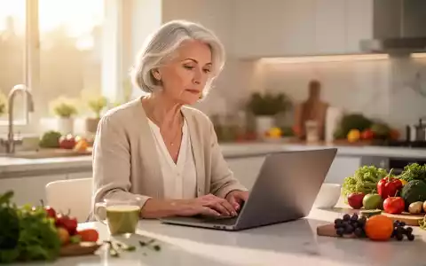 Eine fokussierte Frau mittleren Alters arbeitet konzentriert an einem hellen Schreibtisch in einer modernen Umgebung. - Foto: über boerse-global.de