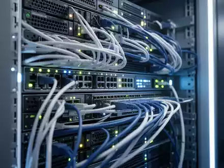 Modernes High-Tech-Serverrack in einem Rechenzentrum, das zustandslose Protokollarchitektur und Netzwerkeffizienz repräsentiert. - Foto: über boerse-global.de