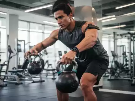 Eine Person trainiert in einem modernen Fitnessstudio, um Kraft- und Ausdauertraining für die Gehirngesundheit zu kombinieren. - Foto: über boerse-global.de