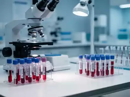 Medizinische Laborausrüstung und Blutproben für das Immunmonitoring nach einer Radiofrequenzablation. - Foto: über boerse-global.de
