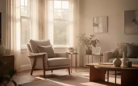 Ein helles, ruhiges Wohnzimmer mit einem bequemen Sessel in sanftem Tageslicht, das eine Atmosphäre von Gelassenheit und Selbstbestimmung vermittelt. - Foto: über boerse-global.de
