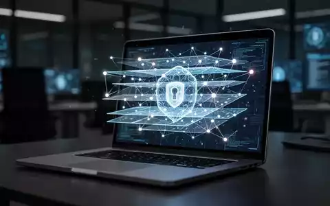 Abstraktes digitales Sicherheitskonzept mit leuchtenden neuronalen Netzwerken auf einem Bildschirm zur Erkennung von KI-Betrug. - Foto: über boerse-global.de