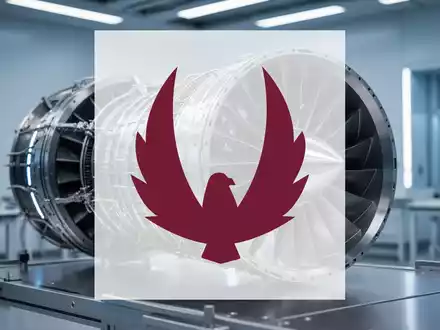 Abstrakte Darstellung moderner Luft- und Raumfahrttechnologie mit einem futuristischen Triebwerksbauteil in einem Labor. - Foto: über boerse-global.de