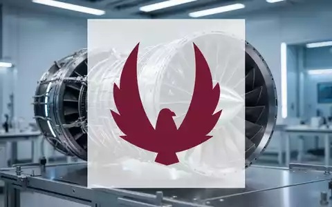 Abstrakte Darstellung moderner Luft- und Raumfahrttechnologie mit einem futuristischen Triebwerksbauteil in einem Labor. - Foto: über boerse-global.de