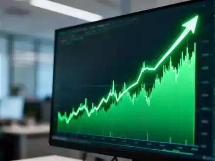 Steigender Aktienkurs in einem modernen Finanzumfeld - Foto: über boerse-global.de