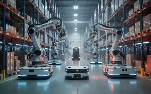 Automatisierte Lagerhalle mit Robotersystemen und moderner Logistiktechnologie für effiziente Lieferketten. - Foto: über boerse-global.de