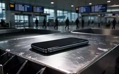 Ein Smartphone liegt auf einem metallischen Tisch bei einer Sicherheitskontrolle an einem Flughafen. - Foto: über boerse-global.de
