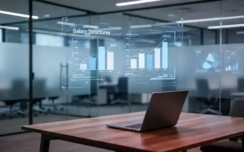 Modernes Büro mit abstrakter Datenvisualisierung von Gehaltsstrukturen auf einem Bildschirm. - Foto: über boerse-global.de