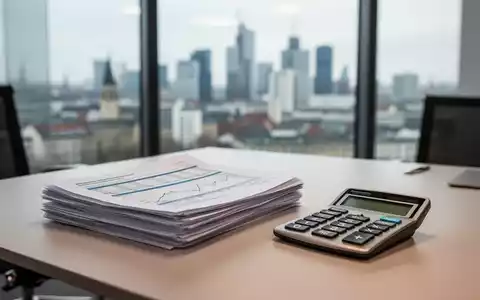 Finanzdokumente und ein Taschenrechner auf einem Schreibtisch vor einem unscharfen Büro-Hintergrund. - Foto: über boerse-global.de